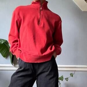 Vintage Columbia red quarter zip sweatshirt (M)